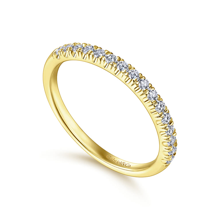 14K Yellow Gold Matching Wedding Band - 0.22 ct - Shot 3