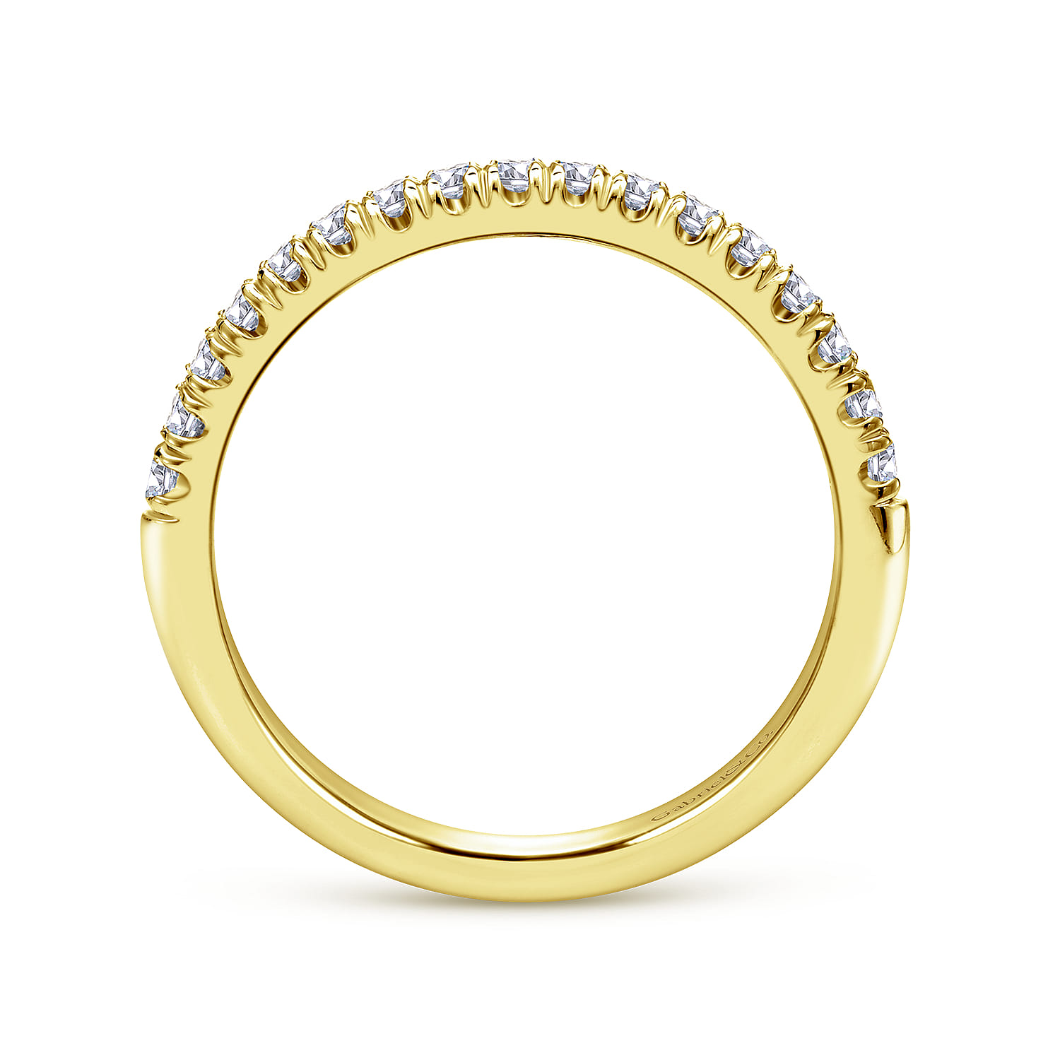 14K Yellow Gold Matching Wedding Band - 0.25 ct - Shot 2