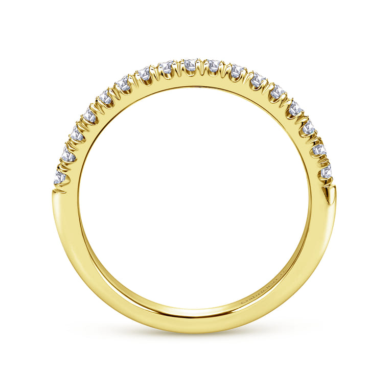 14K Yellow Gold Matching Wedding Band - 0.25 ct - Shot 2