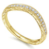 14K Yellow Gold Matching Wedding Band - 0.12 ct