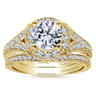 14K Yellow Gold Matching Wedding Band - 0.12 ct