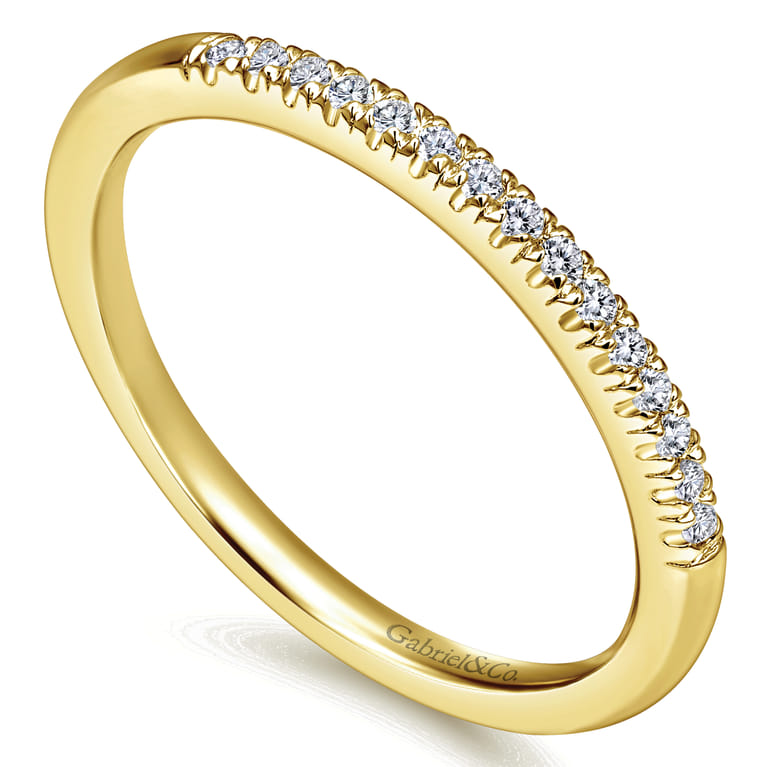 14K Yellow Gold Matching Wedding Band - 0.1 ct - Shot 3