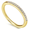14K Yellow Gold Matching Wedding Band - 0.1 ct