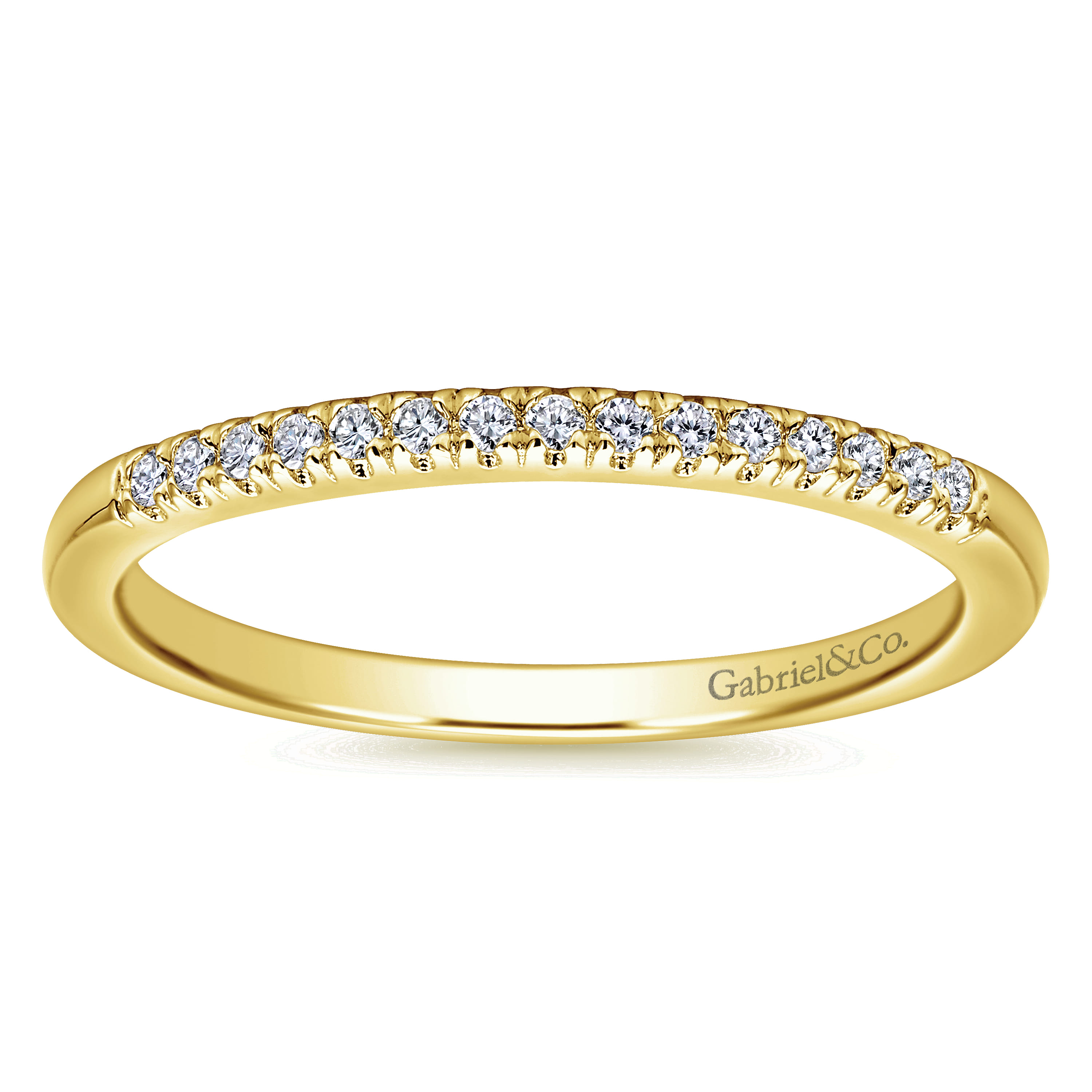 14K Yellow Gold Matching Wedding Band - 0.1 ct - Shot 4