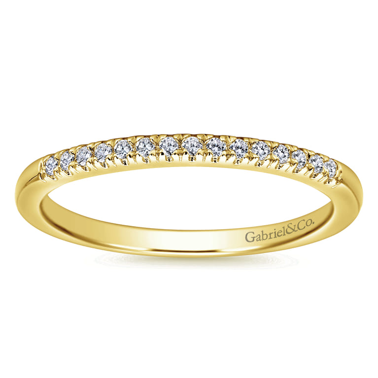 14K Yellow Gold Matching Wedding Band - 0.1 ct - Shot 4