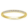 14K Yellow Gold Matching Wedding Band - 0.1 ct