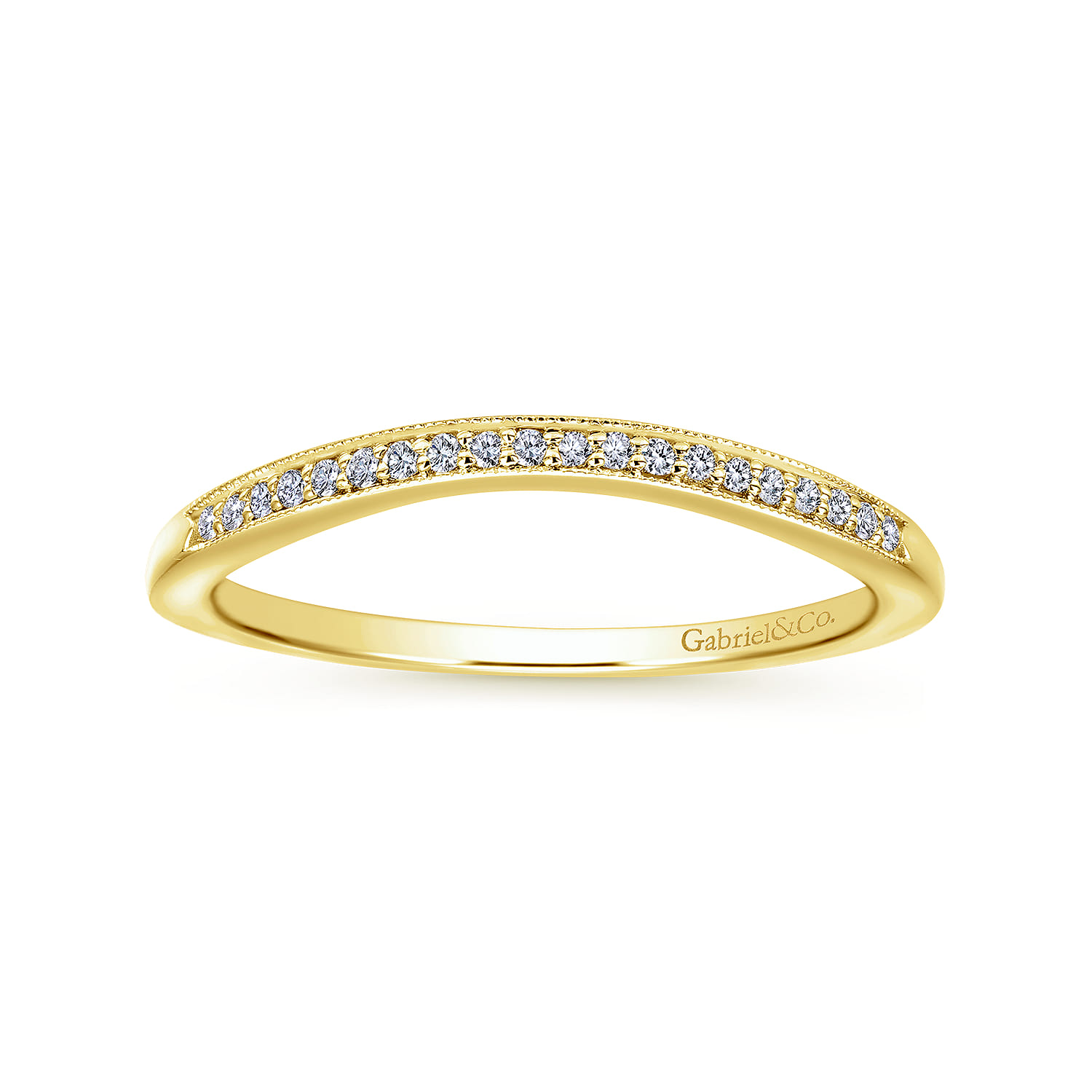 14K Yellow Gold Matching Wedding Band - 0.05 ct - Shot 5
