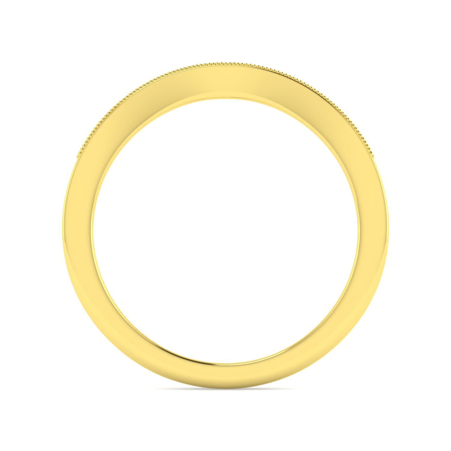 14K Yellow Gold Matching Wedding Band - 0.1 ct - Shot 2