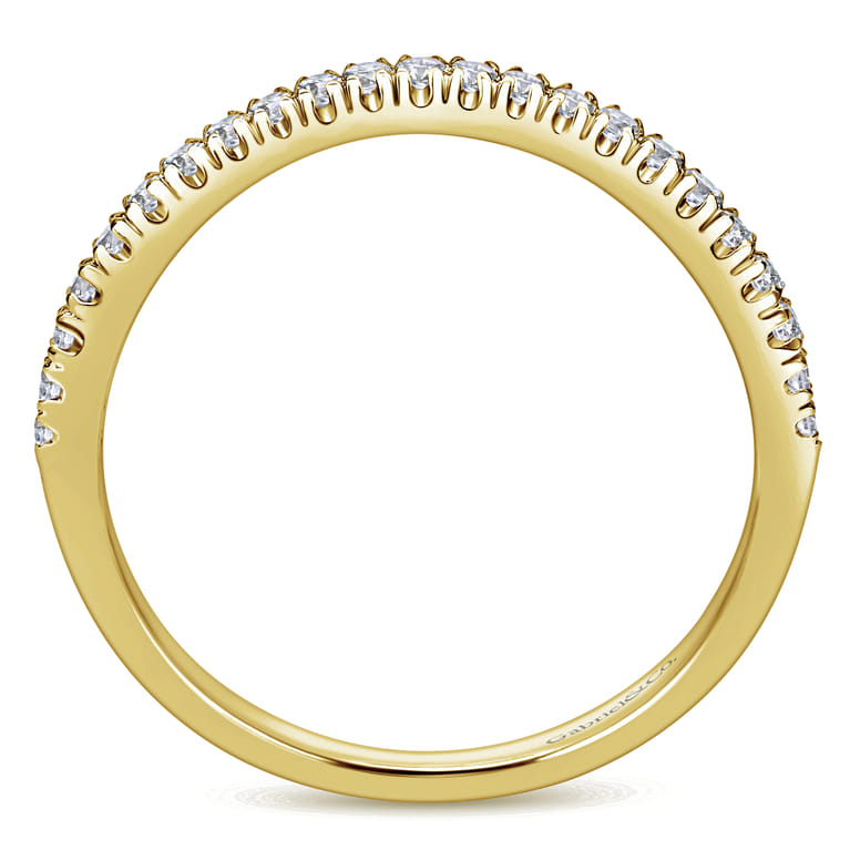 14K Yellow Gold Matching Wedding Band - 0.15 ct - Shot 2