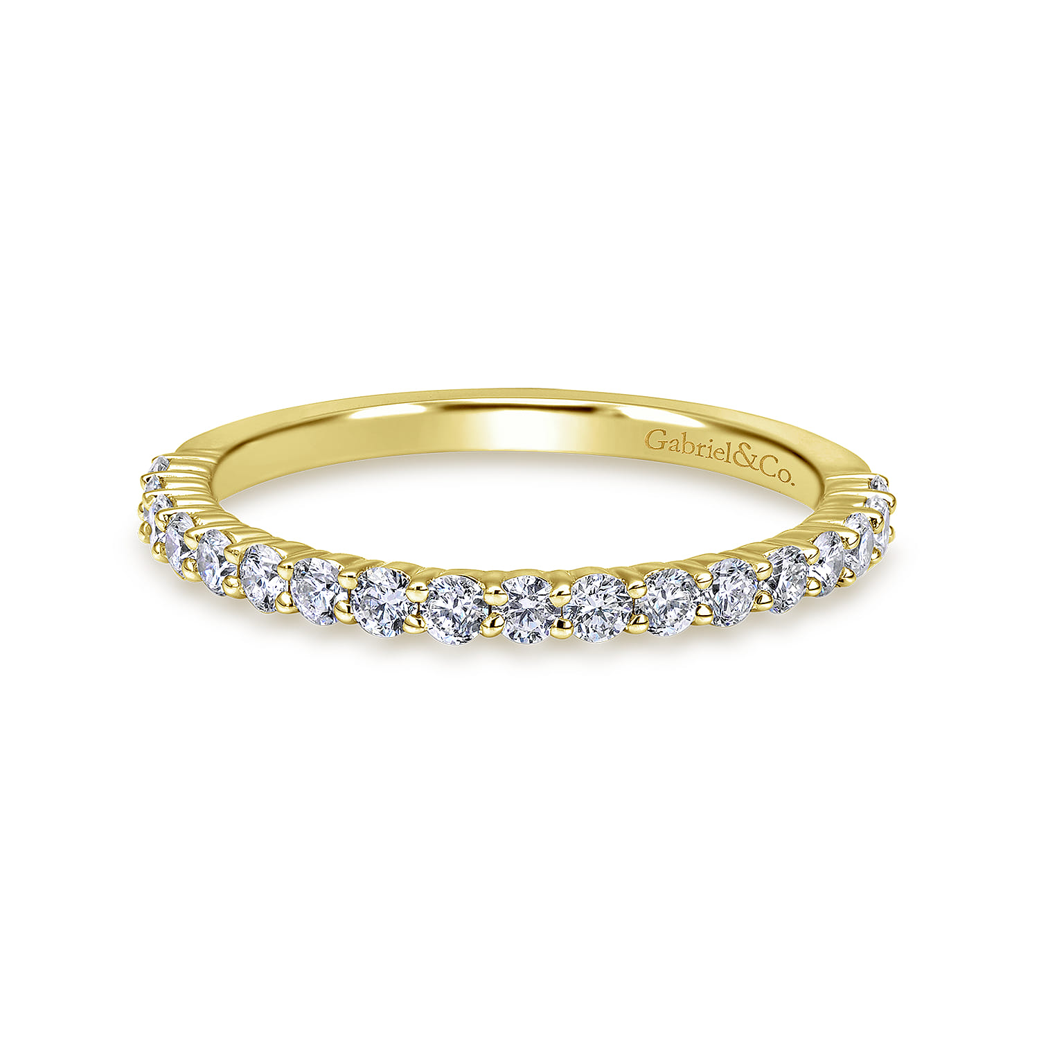 14K Yellow Gold Matching Wedding Band - 0.42 ct - Shot 1
