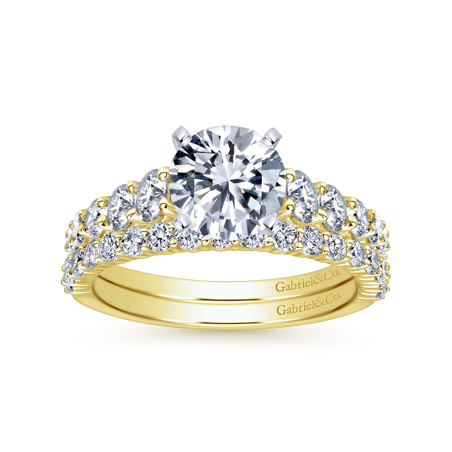 14K Yellow Gold Matching Wedding Band - 0.42 ct - Shot 4