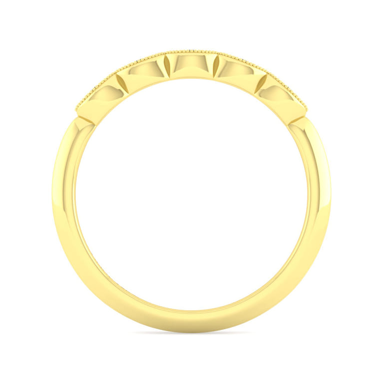 14K Yellow Gold Matching Wedding Band - 0.03 ct - Shot 2