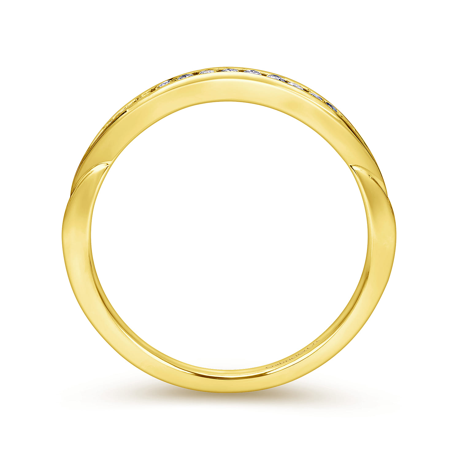 14K Yellow Gold Matching Wedding Band - 0.12 ct - Shot 2