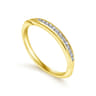 14K Yellow Gold Matching Wedding Band - 0.12 ct