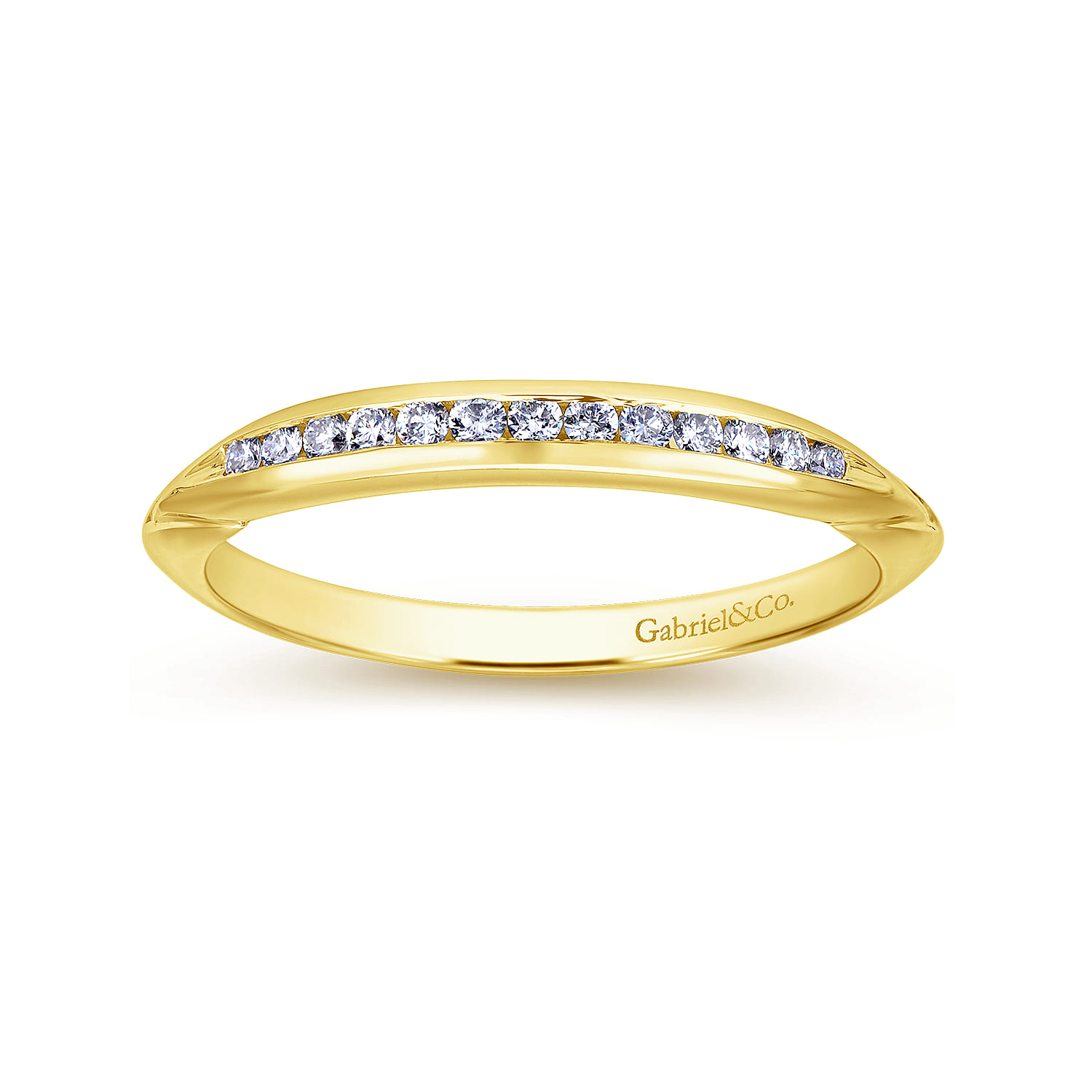 14K Yellow Gold Matching Wedding Band - 0.12 ct - Shot 4