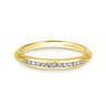 14K Yellow Gold Matching Wedding Band - 0.12 ct