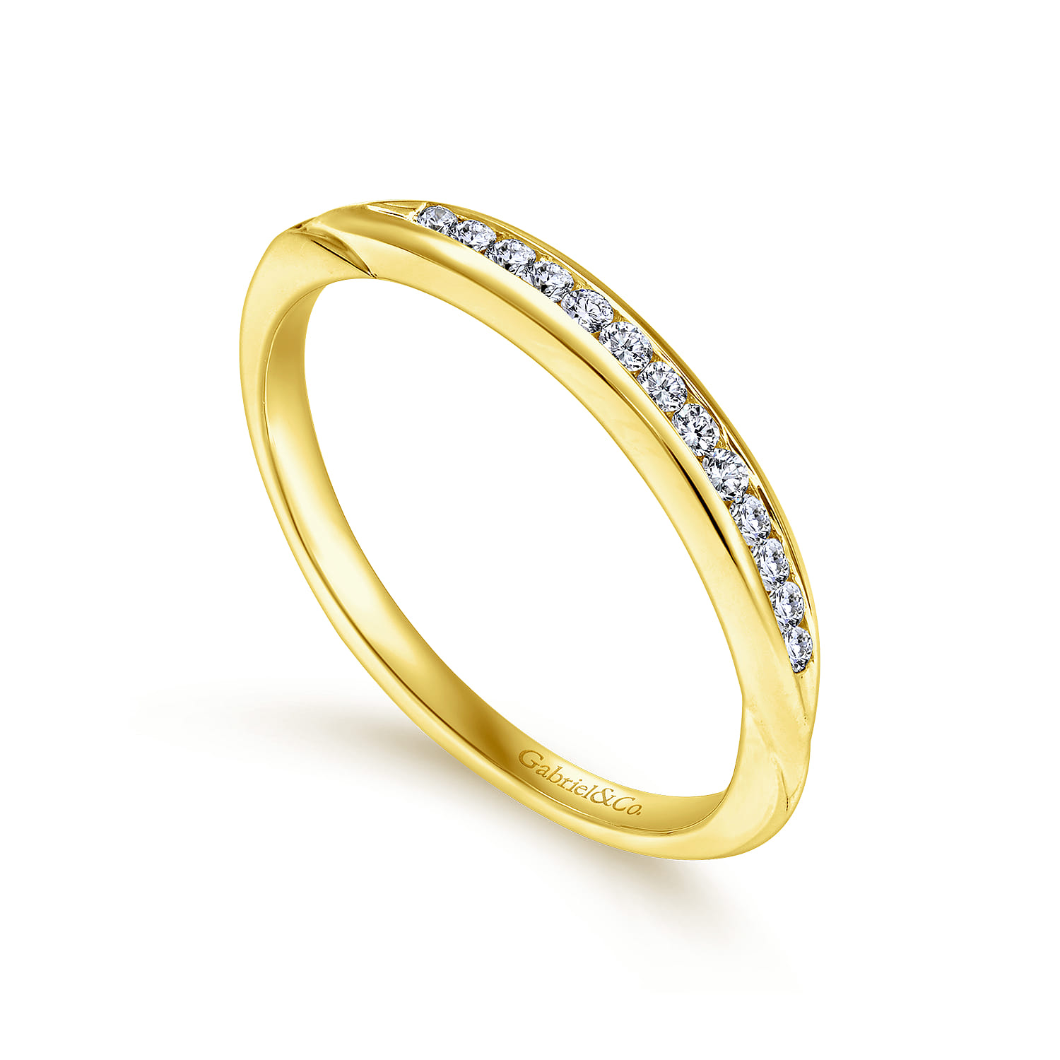 14K Yellow Gold Matching Wedding Band - 0.12 ct - Shot 3