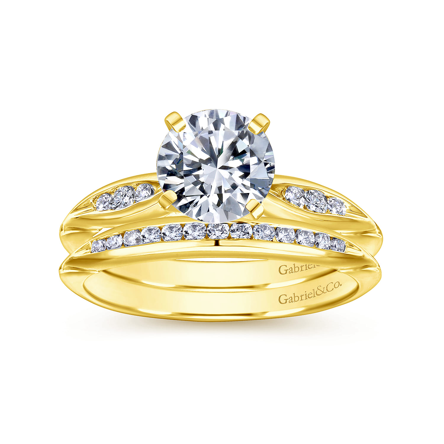14K Yellow Gold Matching Wedding Band - 0.12 ct - Shot 4