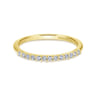14K Yellow Gold Matching Wedding Band - 0.15 ct