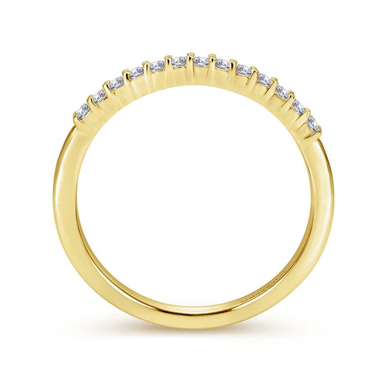 14K Yellow Gold Matching Wedding Band - 0.15 ct - Shot 2