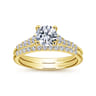 14K Yellow Gold Matching Wedding Band - 0.15 ct