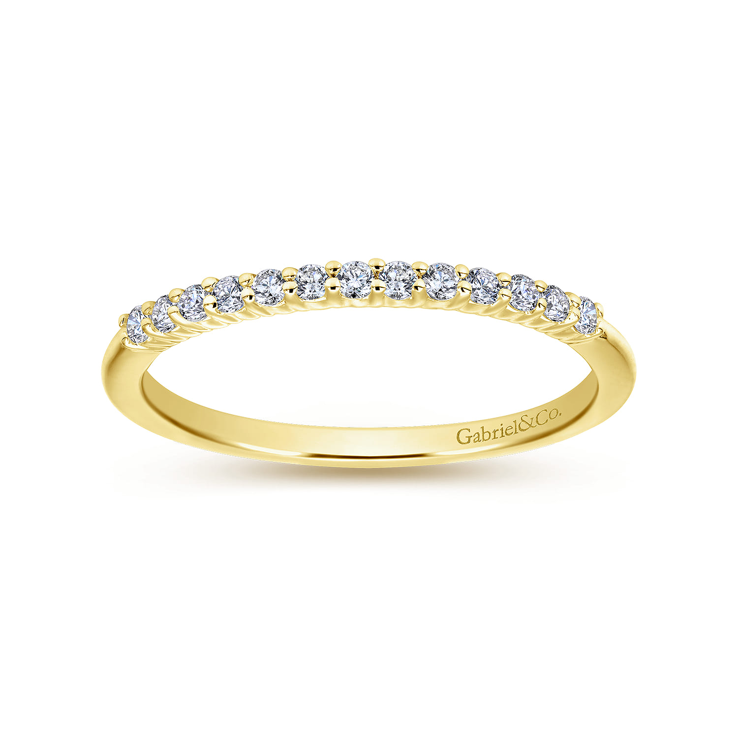 14K Yellow Gold Matching Wedding Band - 0.15 ct - Shot 5
