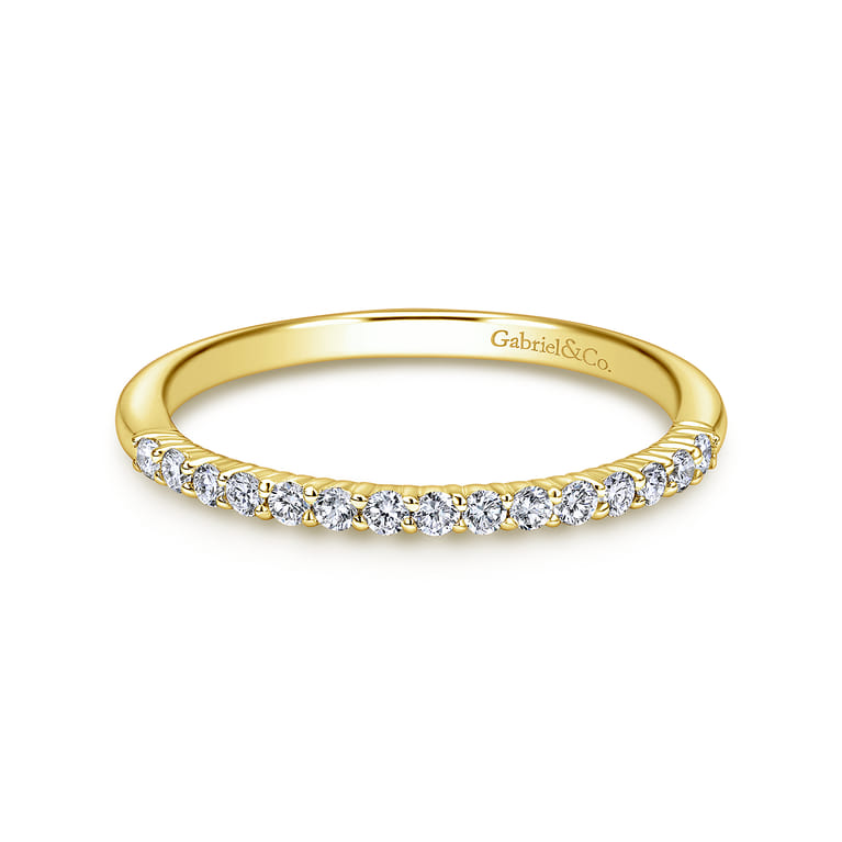 14K Yellow Gold Matching Wedding Band - 0.19 ct - Shot 1