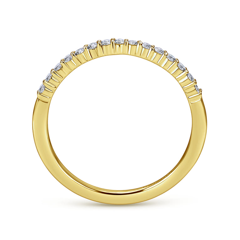 14K Yellow Gold Matching Wedding Band - 0.19 ct - Shot 2