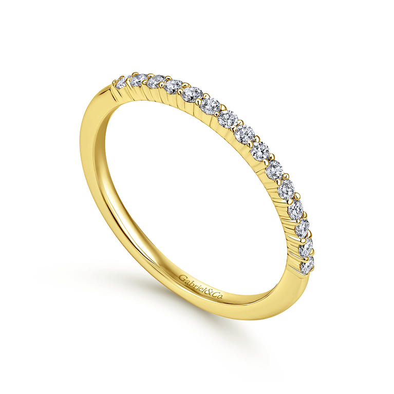 14K Yellow Gold Matching Wedding Band - 0.19 ct - Shot 3