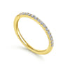 14K Yellow Gold Matching Wedding Band - 0.19 ct
