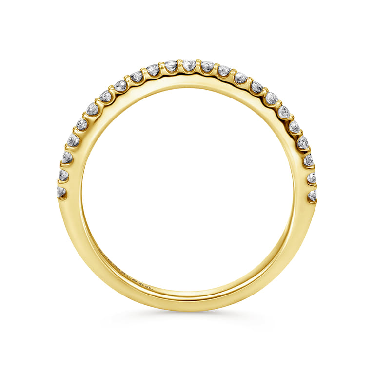 14K Yellow Gold Matching Wedding Band - 0.21 ct - Shot 2