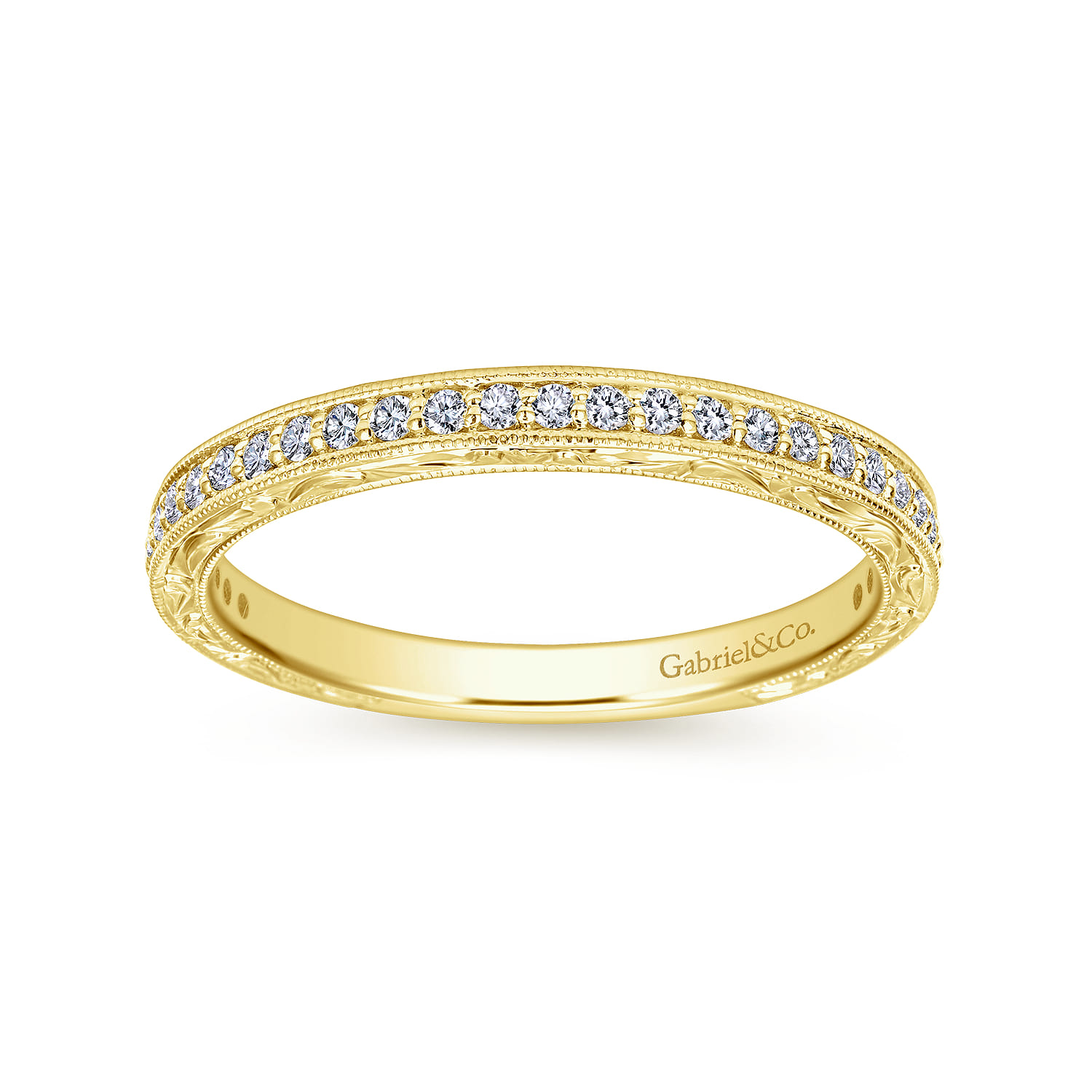 14K Yellow Gold Matching Wedding Band - 0.25 ct - Shot 5