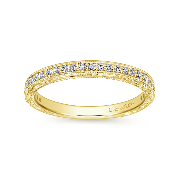 14K Yellow Gold Matching Wedding Band - 0.25 ct - Shot 5