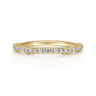 14K Yellow Gold Matching Wedding Band - 0.14 ct