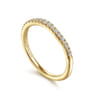 14K Yellow Gold Matching Wedding Band - 0.14 ct