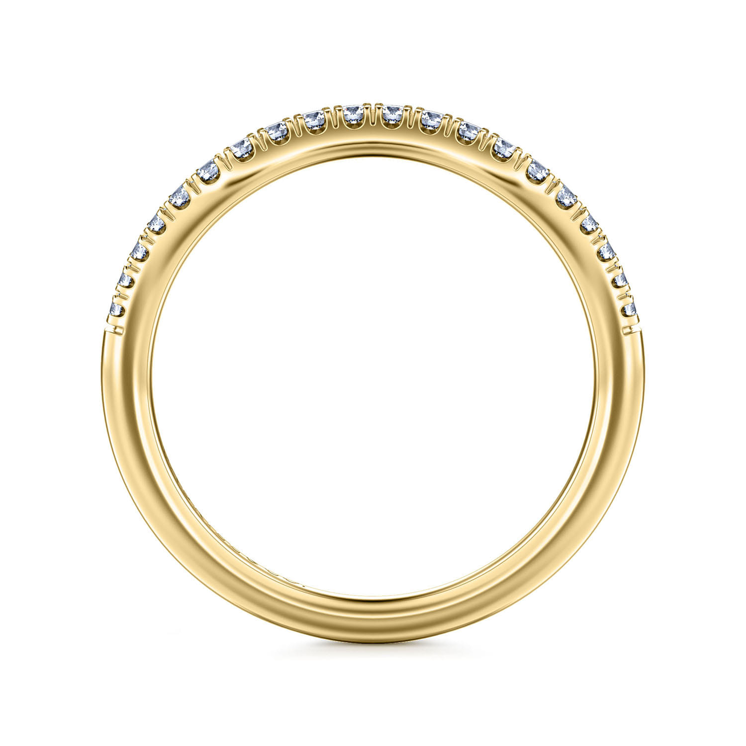 14K Yellow Gold Matching Wedding Band - 0.14 ct - Shot 2