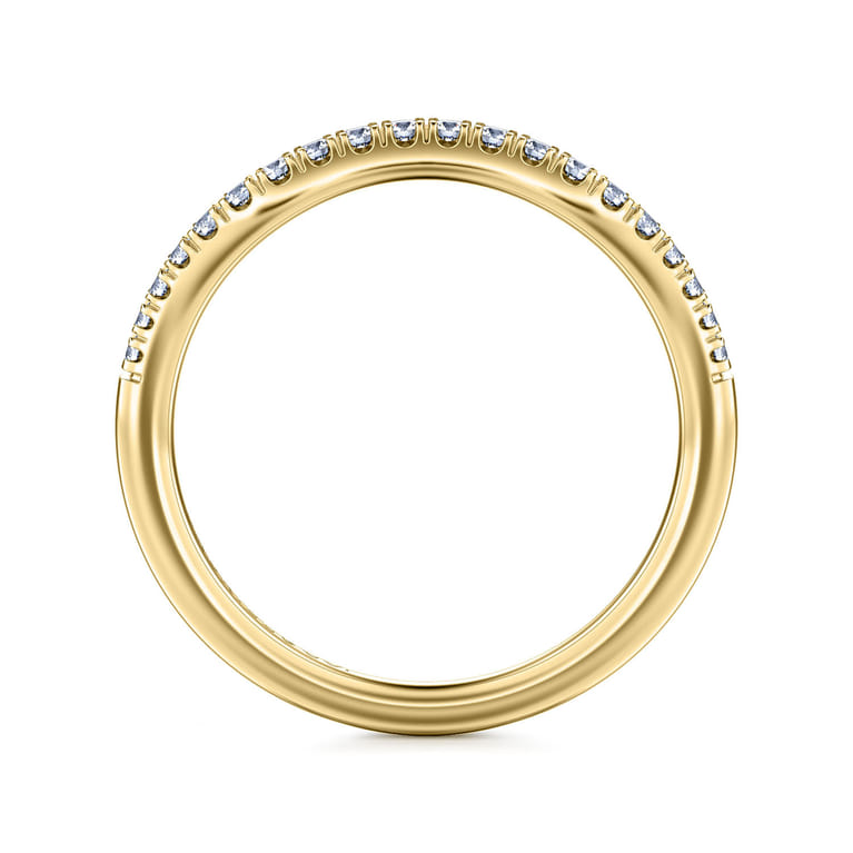 14K Yellow Gold Matching Wedding Band - 0.14 ct - Shot 2