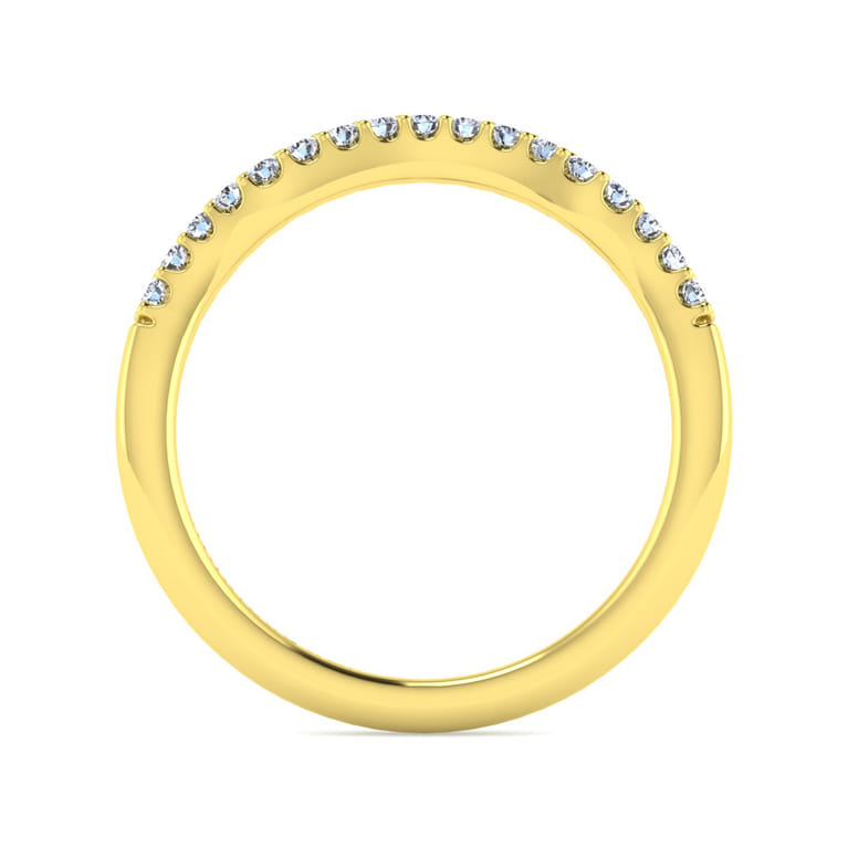 14K Yellow Gold Matching Wedding Band - 0.16 ct - Shot 2