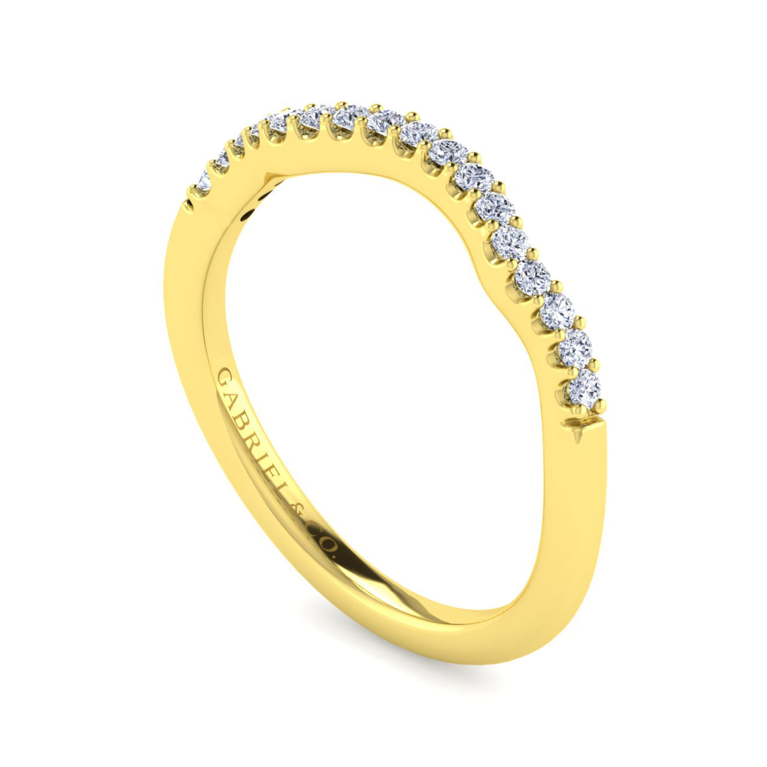 14K Yellow Gold Matching Wedding Band - 0.16 ct - Shot 3