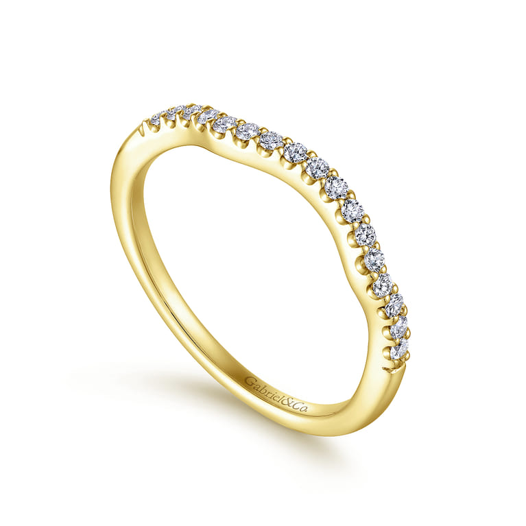14K Yellow Gold Matching Wedding Band - 0.16 ct - Shot 3