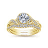 14K Yellow Gold Matching Wedding Band - 0.16 ct