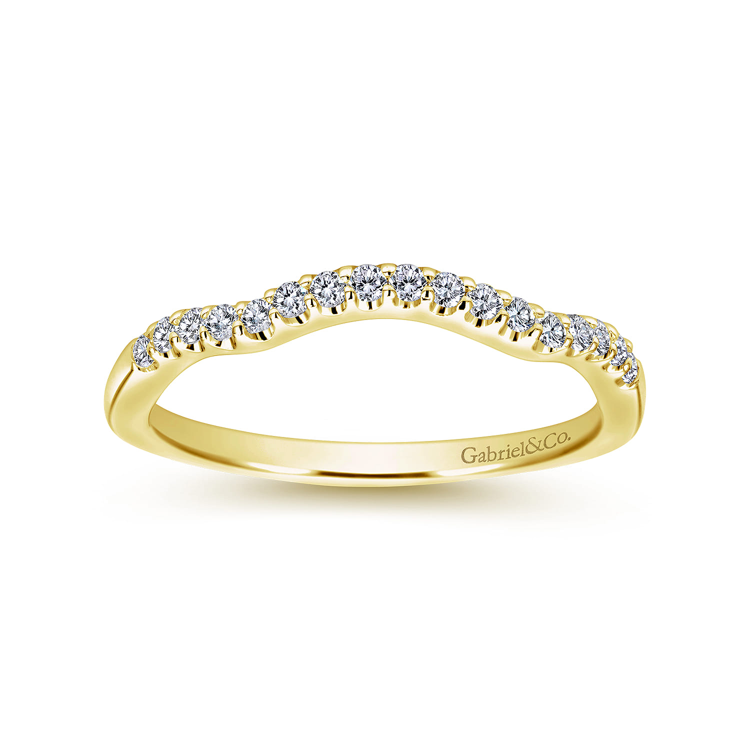 14K Yellow Gold Matching Wedding Band - 0.16 ct - Shot 5