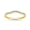 14K Yellow Gold Matching Wedding Band - 0.16 ct
