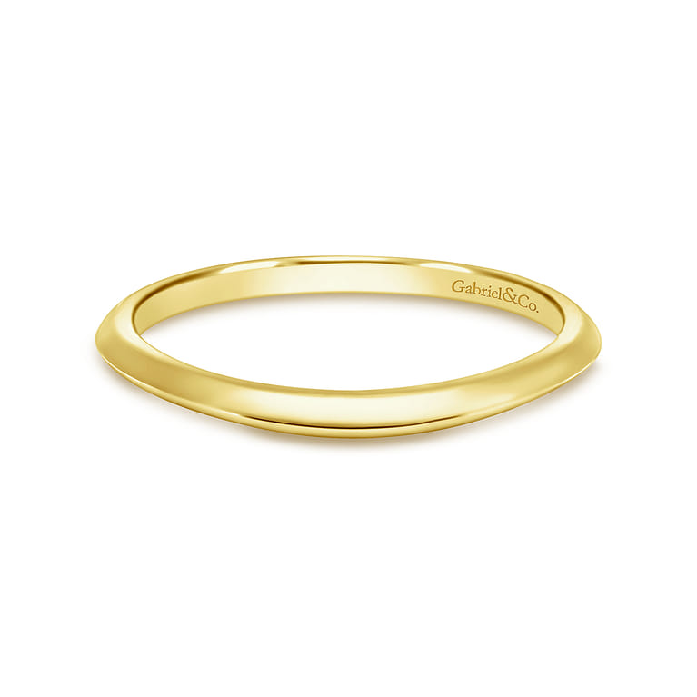 14K Yellow Gold Matching Wedding Band - Shot 1