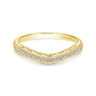 14K Yellow Gold Matching Wedding Band - 0.1 ct
