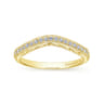 14K Yellow Gold Matching Wedding Band - 0.1 ct