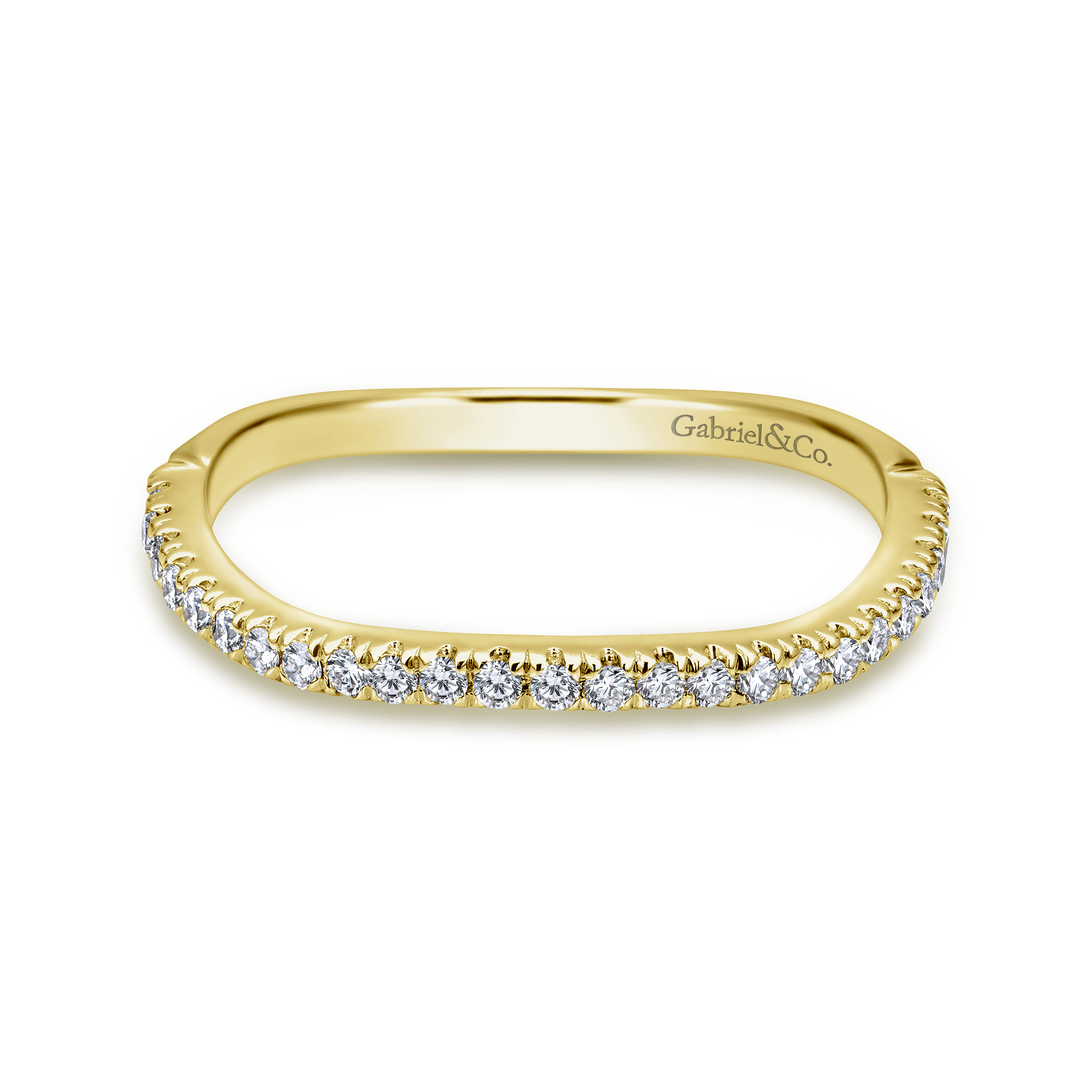 14K Yellow Gold Matching Wedding Band - 0.17 ct - Shot 1