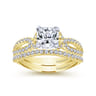 14K Yellow Gold Matching Wedding Band - 0.17 ct