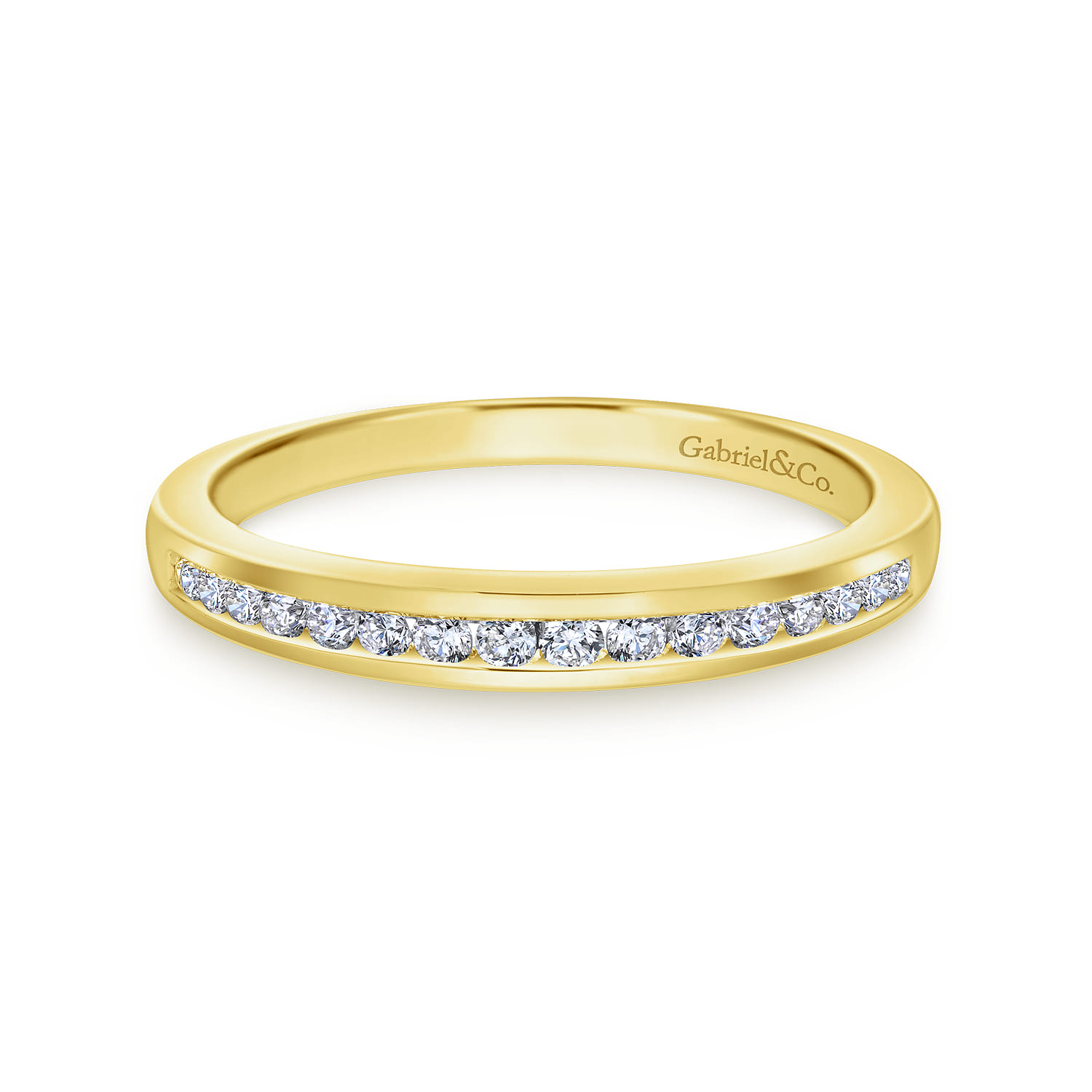 14K Yellow Gold  Matching Wedding Band - 0.16 ct - Shot 1