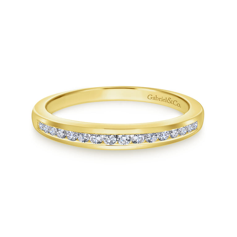 14K Yellow Gold  Matching Wedding Band - 0.16 ct - Shot 1